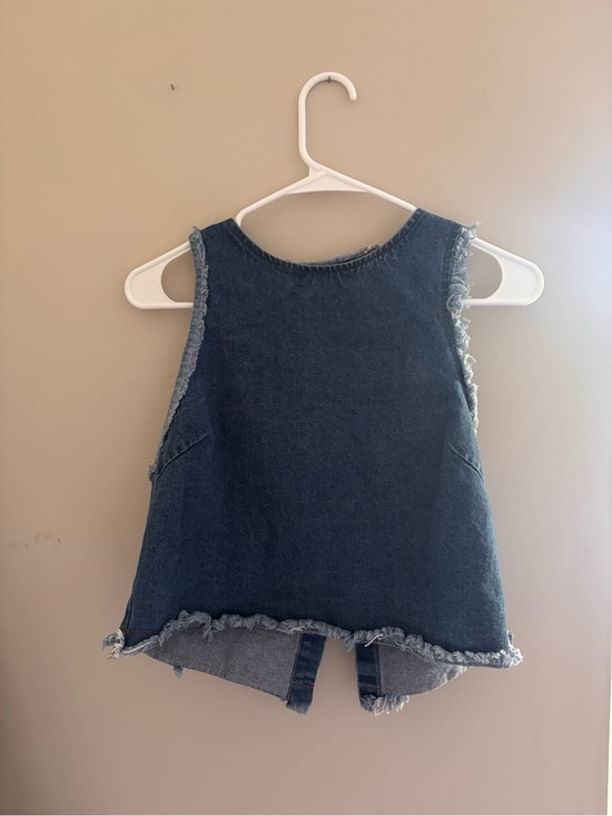 Astr Tops - ASTR the label | denim button up back frayed edge tank